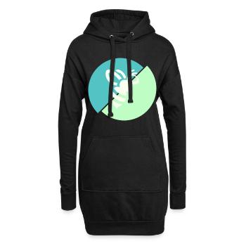 Abeille contrastée vert pastel - Sweat-shirt à capuche long Femme - noir - Devant