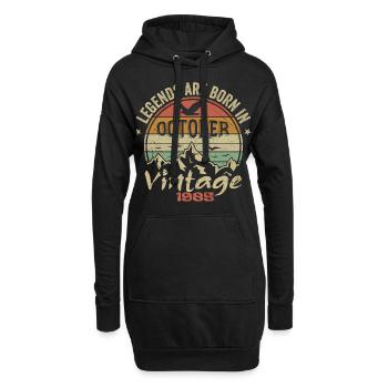 Genial seit Oktober 1985 - Oktober 1985 Geschenk - Hoodie-Kleid - Schwarz - Vorne