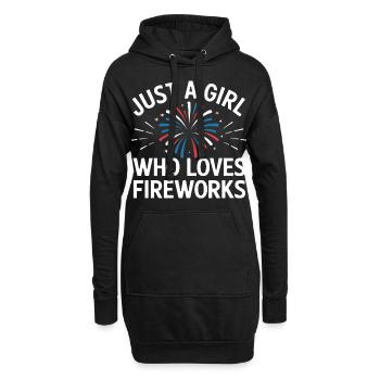 Pyrotechnie Feux d’artifice Pyrotechnie - Sweat-shirt à capuche long Femme - noir - Devant