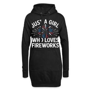 Pyrotechnie Feux d’artifice Pyrotechnie - Sweat-shirt à capuche long Femme - noir - Devant