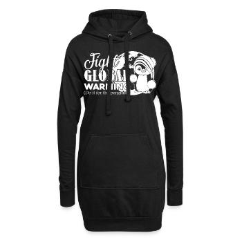 Earth Day Fight Global Warming - Hoodie Dress - black - Front