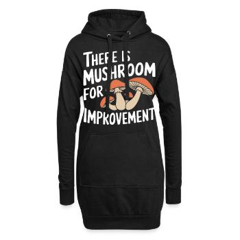 Pilz Pilze Funghi Champignon - Hoodie-Kleid - Schwarz - Vorne