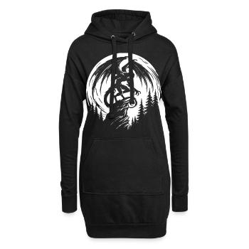 Wasserspeier – Wächter der Nacht - Gargoyle Design - Hoodie-Kleid - Schwarz - Vorne