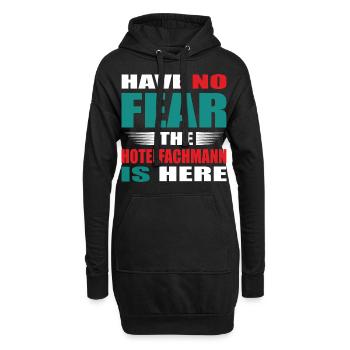 Have no Fear the Hotelfachmann is here Outfit - Hoodie-Kleid - Schwarz - Vorne