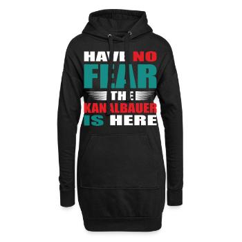 Have no Fear the Kanalbauer is here Outfit - Hoodie-Kleid - Schwarz - Vorne