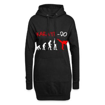Karate Karateka Kamfsport - Hoodie-Kleid - Schwarz - Vorne