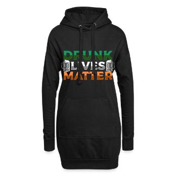 Irisch Ire Urlaub Bier - Hoodie-Kleid - Schwarz - Vorne