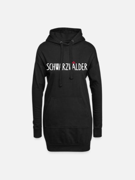 Schwarzwälder - Hoodie-Kleid - Schwarz