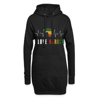 Safari Conservation Aventure Africaine - Sweat-shirt à capuche long Femme - noir - Devant