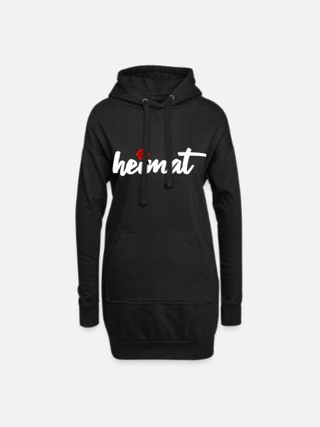 Schwarzwald Heimat Bollenhut Kuckuck - Hoodie-Kleid - Schwarz