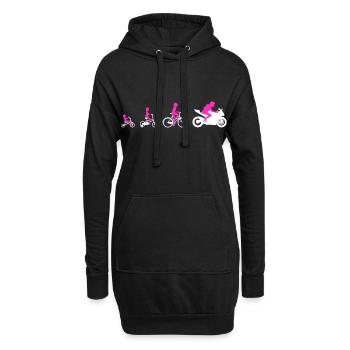 Evolution Supersportler Motorrad Damen Superbike - Hoodie-Kleid - Schwarz - Vorne