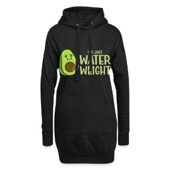 Funny Cado Its Just Water Weight - Hoodie-Kleid - Schwarz - Vorne
