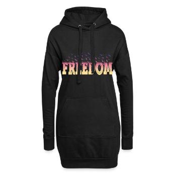 Freiheit Frieden Gerechtigkeit Toleranz Liebe - Hoodie-Kleid - Schwarz - Vorne