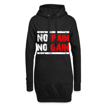 No Pain No Gain - Proverbes cool - Sweat-shirt à capuche long Femme - noir - Devant