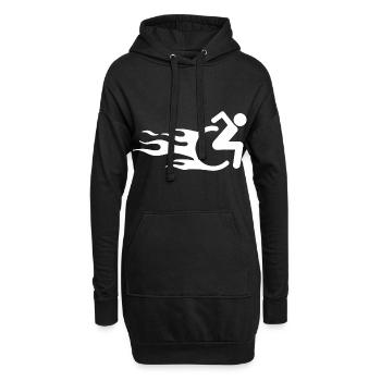 Humour handicap handicap en fauteuil roulant rolli - Sweat-shirt à capuche long Femme - noir - Devant