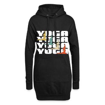 Méditation, Zen Yoga et Pilates - Sweat-shirt à capuche long Femme - noir - Devant