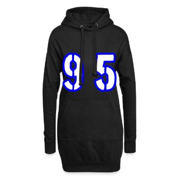 Symbole du chiffre 95 - Sweat-shirt à capuche long Femme - noir - Devant
