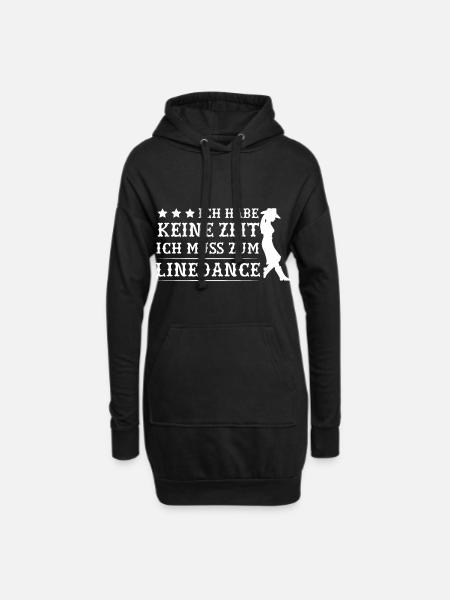 Linedance TShirt Geschenk für die Linedancerin - Hoodie-Kleid - Schwarz