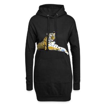 Tiger Raubkatze geschenkidee,Geschenk - Hoodie-Kleid - Schwarz - Vorne