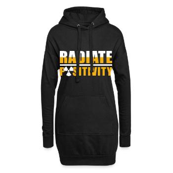 Radiate Positivity - Hoodie-Kleid - Schwarz - Vorne