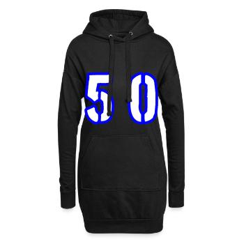 Symbole de 50 chiffres - Sweat-shirt à capuche long Femme - noir - Devant