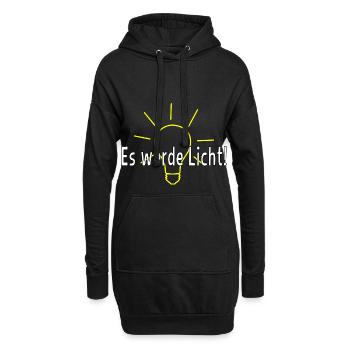 Que la lumière soit allumée! - Sweat-shirt à capuche long Femme - noir - Devant