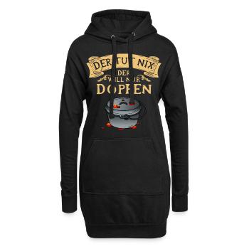 Der tut nix der will nur Dopfen - Dutch Oven - Hoodie-Kleid - Schwarz - Vorne
