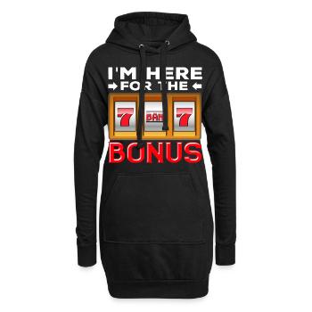 Spielautomat Glücksspiel Lustiger Casino Fan - Hoodie-Kleid - Schwarz - Vorne