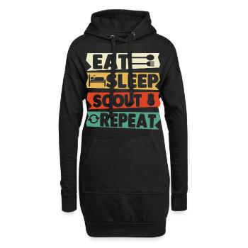 Camp scouts - Sweat-shirt à capuche long Femme - noir - Devant