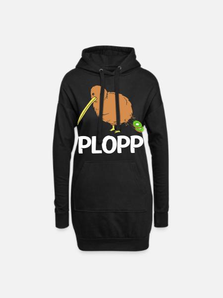 kiwi-vogel Kiwi Vogel - Hoodie-Kleid - Schwarz