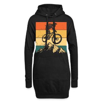MTB Kleidung Kinder, Erwachsene MTB Geschenk Mount - Hoodie-Kleid - Schwarz - Vorne