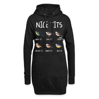 Vogelbeobachtung Vogelbeobachter Vogel - Hoodie-Kleid - Schwarz - Vorne