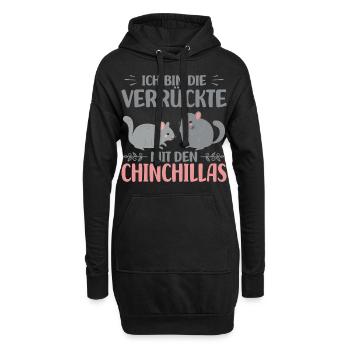Chinchilla - Hoodie-Kleid - Schwarz - Vorne