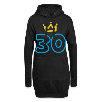 30th birthday Krone 30 years - Hoodie Dress - black - Front