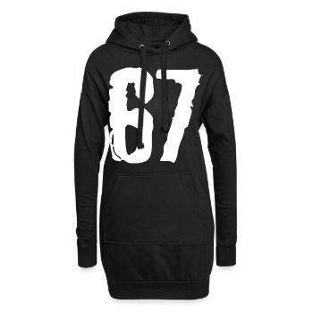 67 Zahl Trikot - Hoodie-Kleid - Schwarz - Vorne