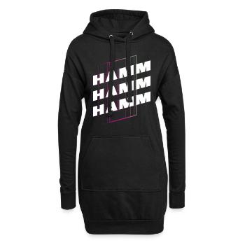 Hamm Deutschland Stadt Schrift Skyline Heimat - Hoodie-Kleid - Schwarz - Vorne