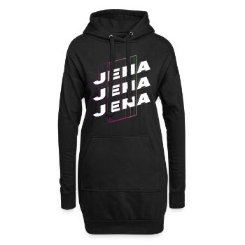 Jena Deutschland Stadt Schrift Skyline Heimat - Hoodie-Kleid - Schwarz - Vorne