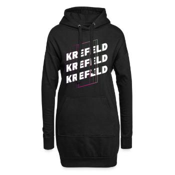 Krefeld Allemagne City Font Skyline Accueil - Sweat-shirt à capuche long Femme - noir - Devant