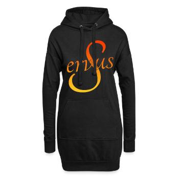 Servus - Hoodie-Kleid - Schwarz - Vorne