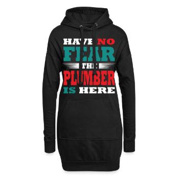 Have no Fear the Plumper is here - Hoodie-Kleid - Schwarz - Vorne