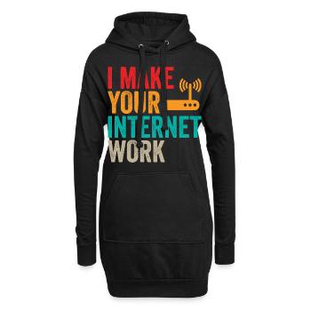 Network Engineer Internet Work Administrator - Hoodie Dress - black - Front