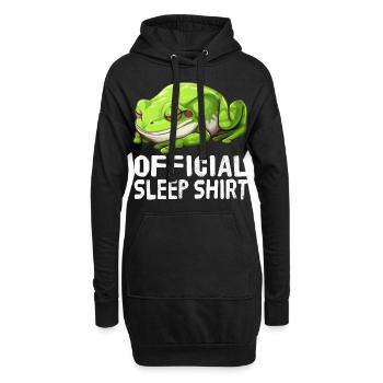Offizielles Schlafshirt Frosch - Hoodie-Kleid - Schwarz - Vorne