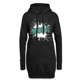 Moin moin - Hoodie-Kleid - Schwarz - Vorne
