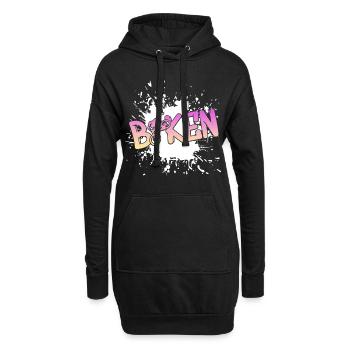 Bikes, Biker, Bikers, Bikerin, Bike - Hoodie-Kleid - Schwarz - Vorne