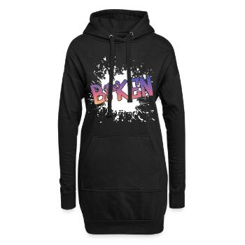 bike fahrrad bmx biker - Hoodie-Kleid - Schwarz - Vorne