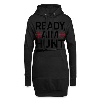 Hirschjagd Saison Hirschjagdsaison für einen - Hoodie-Kleid - Schwarz - Vorne