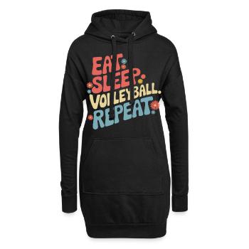 Joueurs de volley-ball Joueurs de beach-volley - Sweat-shirt à capuche long Femme - noir - Devant