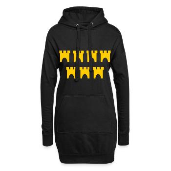 Daheim in Kronstadt - Hoodie-Kleid - Schwarz - Vorne