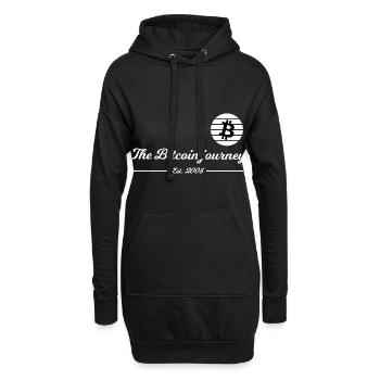 Die Bitcoin Geschichte - Hoodie-Kleid - Schwarz - Vorne