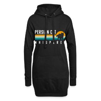 Perser Katze Katzendame Katzenfreund Katzenmama - Hoodie-Kleid - Schwarz - Vorne